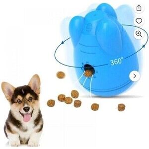 New Jolly Interactive Treat Dispenser Dog Toy Wobble Puzzle Med/Large Dogs Blue